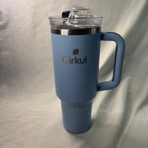 Cirkul 40oz Stainless Steel Insulated Tumbler with Handle Light Blue Matte